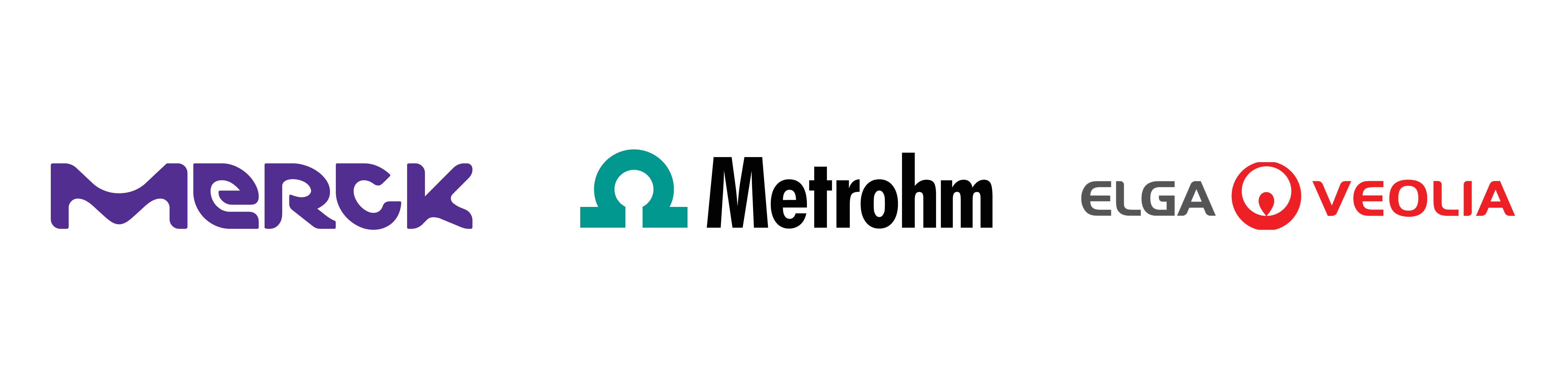 Metrohm, Merck and ELGA LabWater logos